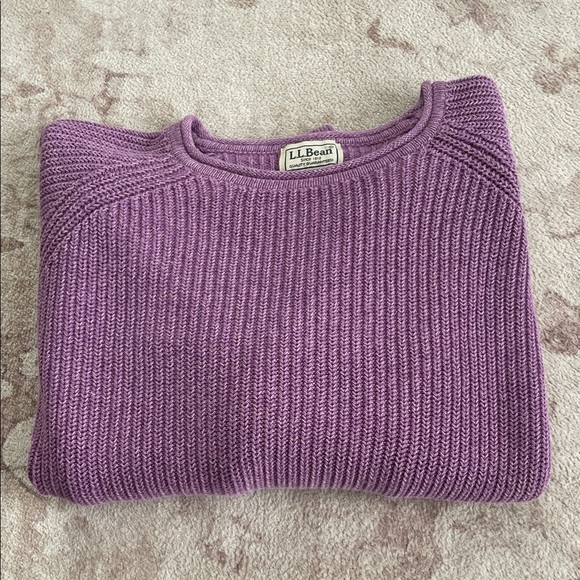 L.L. Bean Women's Lavender Crew Neck Sweater - Picture 5 of 5